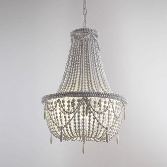 Люстра Anselme White Wood Large Chandelier 50*50*70 см, 5*E14*40W, ImperiumLoft 40.1934-0, Белый