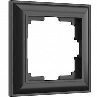W0012208 Рамка на 1 пост Fiore, черный матовый Werkel, 4690389160332