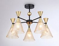 Подвесной светильник **25-38 см, 5*E27*60W, K, Ambrella Light Traditional TR3171, черный, золото