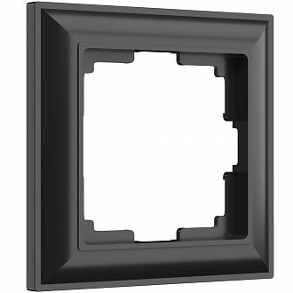 W0012208 Рамка на 1 пост Fiore, черный матовый Werkel, 4690389160332