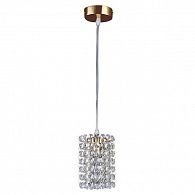Подвесной светильник Lightstar cristallo 795312 Золото, круг 10*10 см, длина хрусталиков 15 см