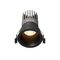 Встраиваемый светильник 8*11 см, вр 7 см, *LED*15W, 3000K, Maytoni Dip DL118-15W-3K-B, Черный