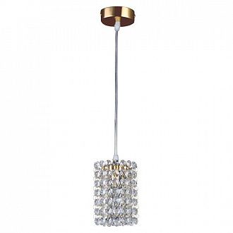 Подвесной светильник Lightstar cristallo 795312 Золото, круг 10*10 см, длина хрусталиков 15 см
