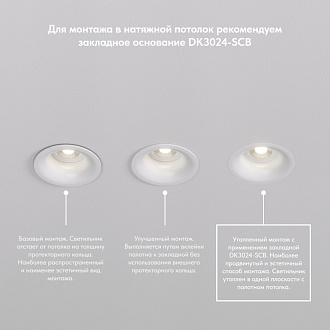 Светильник встраиваемый 8,4*8,4*4 см, вр 7 см, 1*GU5.3*10W, Denkirs Kibek DK3024-BK, черный