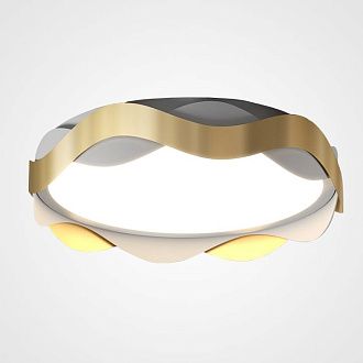 Потолочный светильник MAARET D40 Brass 40*40*9,5 см, 1*LED*24W, 3000, 4000, 5000K, ImperiumLoft maaret01, Латунь