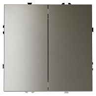 Выключатель встраиваемый Voltum S70 двухклавишный 10А, шелк пластик Soft touch VLS020104