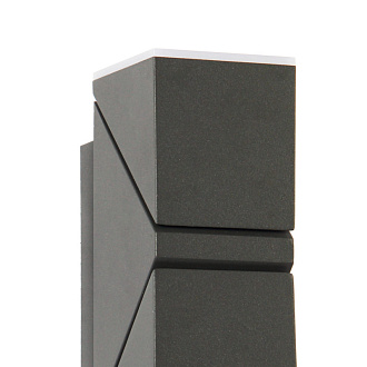 Уличный светильник Favourite Pilon 3027-2W, D80*W62*H156, каркас черного матового цвета, поворотные плафоны со акриловым отражателем, IP54