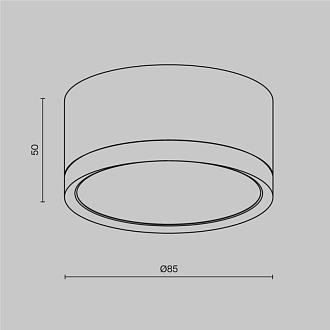Светильник 9 см, Technical C086CL-GX53-SRD-WS, белый-серебро