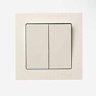 Радиовыключатель клавишный HiTE PRO BASE-2 (Бежевый, без рамки) HPSW-BASE2-BG