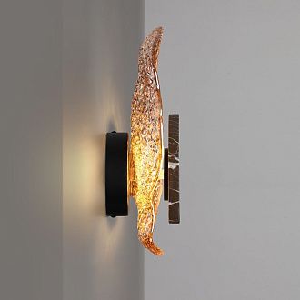 Бра 34 см, 12W, 3000K, Odeon Light 5461/12WLA, черный-янтарный