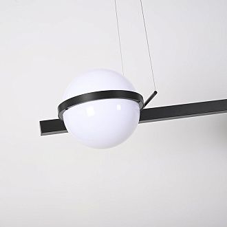 Реечный подвесной светильник PALMA Wall lamp 3 шара + 1 вазон горизонтальная 195*48*47 см, 4*LED*10, 2W, 3000, 4000, 5000K, ImperiumLoft 22.93726, Чёрный