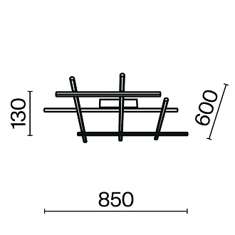 Накладной светильник 85*60*13 см, LED, 50W, 3000К, Maytoni Radiance MOD278CL-L50G3K золото матовое