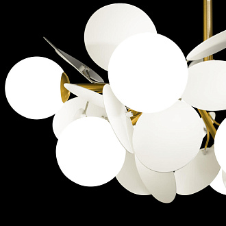 Подвесная люстра Loft IT Matisse 10008/10 white, диаметр 67 см, золото-белый
