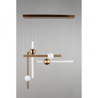 Подвесной светильник 85*15*90-250 см 50W, 3000K, Aployt Zhozefin APL.038.06.50, бронзовый