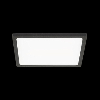 Светильник, 14 см, 15W, 3000К, черный, теплый свет, Citilux Омега CLD50K152, встраиваемый светодиодный