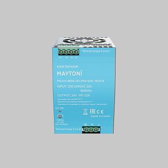 Источник напряжения PSL015 24V 480W IP 20 821014 Maytoni Led Strip  Серебро