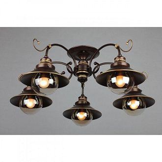 Люстра 75*75*35 см, 5*E27, 60W, Omnilux Omnilux 504 OML-50407-05, коричневый