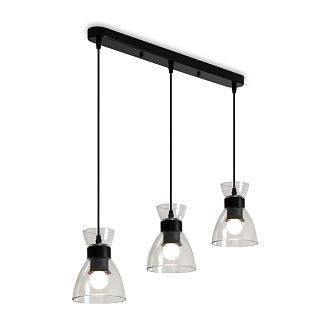 Подвесной светильник 65,5*13,5*20-122 см, 3*E27*40W, Freya  FR5503PL-03B, Черный