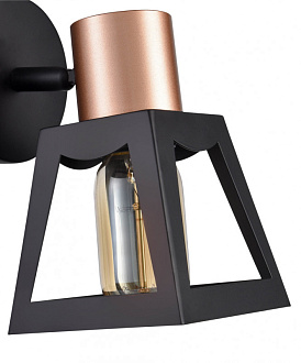 Спот 20*10*16 см, 1*E27 черный, медь Vele Luce Carisma VL6462W01