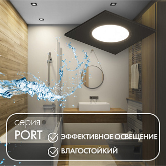Влагозащищенный светильник Denkirs DK3102-BK черный