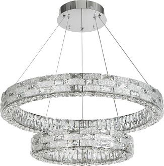 Подвесная люстра 80 см, 120W, 2800-6500K, Stilfort Gabbana 4014/09/02P, хром