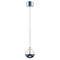 Подвесной светильник 12*180 см, 5W, Favourite Ballonger 4327-1P хром, прозрачное стекло