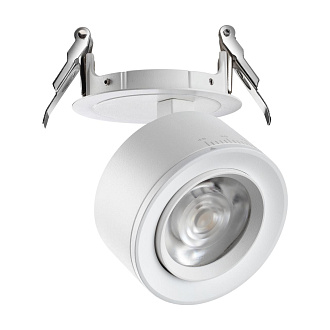 LED светильник 8 см, 18W, 4000K, Novotech Spot Eddy 358945, белый, вр 7,5 см