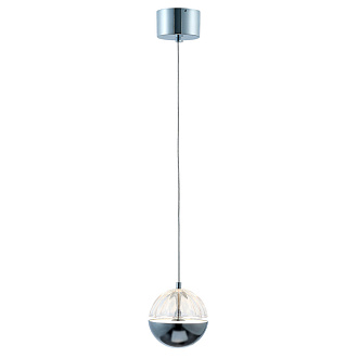Подвесной светильник 12*180 см, 5W, Favourite Ballonger 4327-1P хром, прозрачное стекло