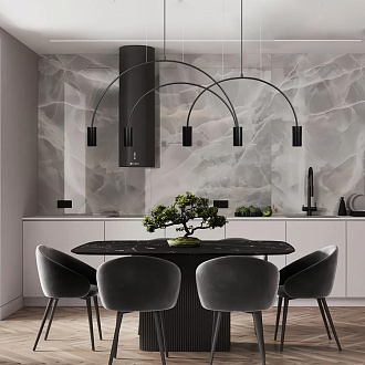 Подвесной светильник 63 см, 2*GU10*5W 3000K черный LOFT IT Volta 5044-2