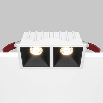 Светильник 13 см, 20W, 3000K, Technical DL043-02-10W3K-D-SQ-WB, белый-черный, 36°, Dim, Triac, вр 5,5*11,5 см