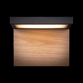 Уличный светильник *15 см, 1*LED*5W, 3000К Loft It 100001W Oak, Черный, золото