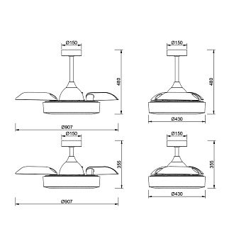 Подвесной светильник *90,7*48 см, LED *  45W, 3000К-6000К Mantra Coin 8219, белый