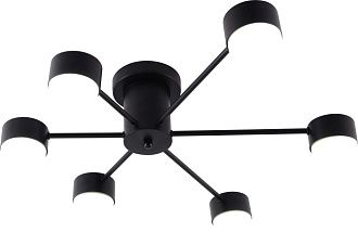 Люстра L600 x W615 x H140, мм, 6*15W (90W), BK (Черный) Rilon GX3711-6 BK