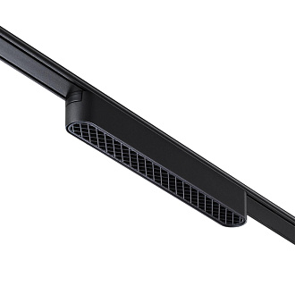 Трековый светильник для низковольтного шинопровода 22,2*2,5* см, LED 12W*3000 К, Novotech Shino Smal, черный, 359246