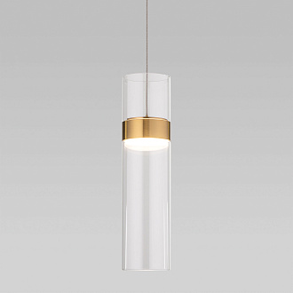 Подвесной светильник Eurosvet Lumen 50244/1 LED латунь/прозрачный
