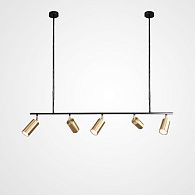Подвесной светильник Long John L110 110*9*15,5 см, 5*GU10*30W, ImperiumLoft LINO01, Чёрный, Латунь