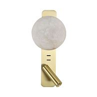 Настенный светильник 34 см, 9W, 2700K, Odeon Light Hightech Albergo 7164/9WL, латунь