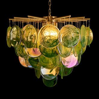 Подвесная люстра 60 см, LOFT IT Lolly 10492/600 Green, золото