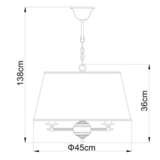 Светильник подвесной диаметр 45 см Arte Lamp A3579SP-3AB Alice бронза