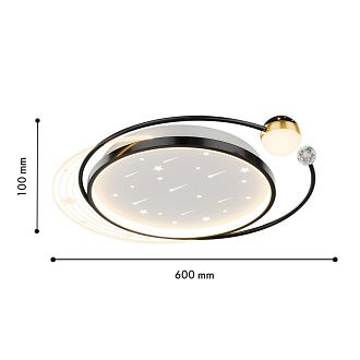 Светильник 50*60*10- см, *LED*68W, F-Promo Cruise 4742-5C, черный