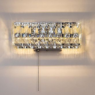 Настенный светильник 30 см, 6W, 3000K, Citilux Palant CL325312, хром
