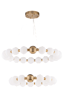 Люстра  820*640*100-1400, LED, 120W 4000K NewRgy LED 788P-D820+620 BRONZE+WH, BRONZE+WHITE