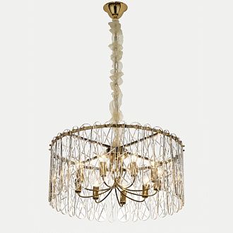 Люстра хрустальная подвесная Citilux TALLA CL318292, диаметр 58 см,  Золото