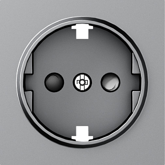 Donel A07 матовый серый накладка для розетки Schuko с заземлением, со шторками 16A 250 В~,серия DB, DE22040