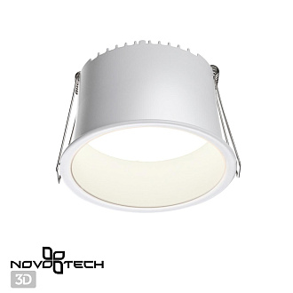 Светильник встраиваемый LED 9,8*9,8* см, LED 12W*3000 К, Novotech Spot Tran, белый, 359236, вр 8,8 см