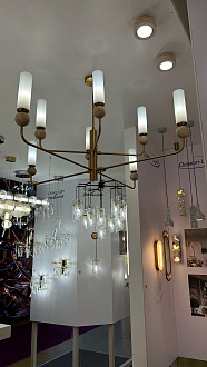 Светильник 126 см, Odeon Light Lolla 6625/8, латунь