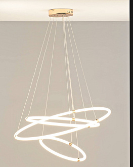 Подвесной светодиодный светильник 80*120 см, LED 131 W, Moderli Lama V2915-PL Золотой