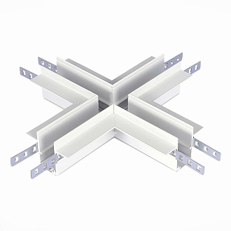 Коннектор X-образный для встраиваемого магнитного шинопровода под ГКЛ 12мм 20 см, W, , St luce Skyline 48 ST007.500.12 Белый
