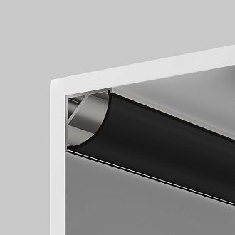 Рассеиватель для профиля 16×16 (Дуга, Чёрный, 2 м), ALM-1616R-B-DF-2M 642027, 200*2*1 см, Maytoni Led Strip 642027, Черный