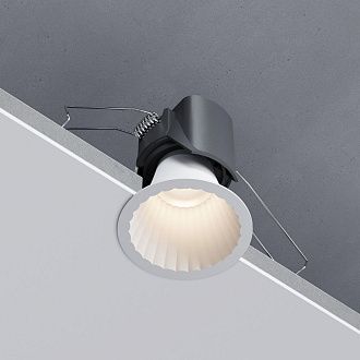 Светильник встраиваемый светодиодный 8, 5 см, вр 7 см, 12W, 3000K, Elektrostandard Arco 15274/LED, белый